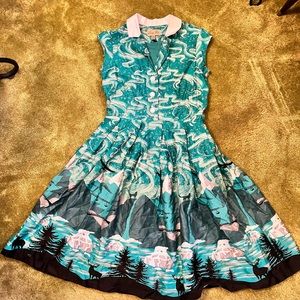 Lindy Bop Alaska print vintage repro dress